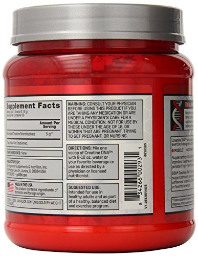 BSN Creatine - Unflavored Vitamin | 5 G 10.9 Oz Powder