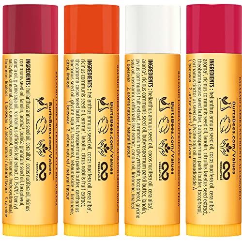 Burt S Bees Beeswax Bounty Just Picked Lip Balm Gift Set  4-Pack  0.15 Oz