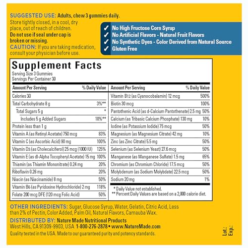 Nature Made Advanced Multivitamin Gummies for Him