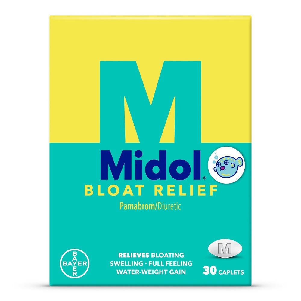 Midol, Bloat Relief, 50 Mg, 30 Caplets