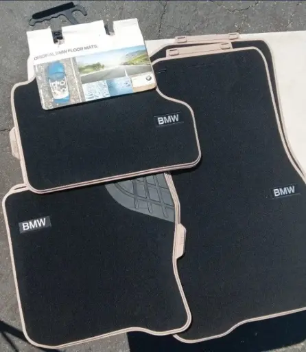 Car Mats BMW Black & Beige