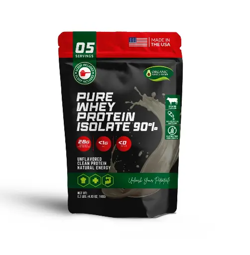 Pure Whole Whey Protein Isolate 90% (0.3 lbs. Unflavored)