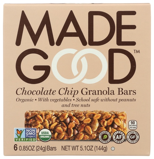 MadeGood Chocolate Chip Granola Bars - 6ct