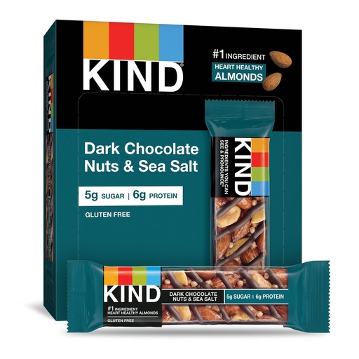 Kind Dark Chocolate Nuts & Sea Salt Bars | 12 Bars