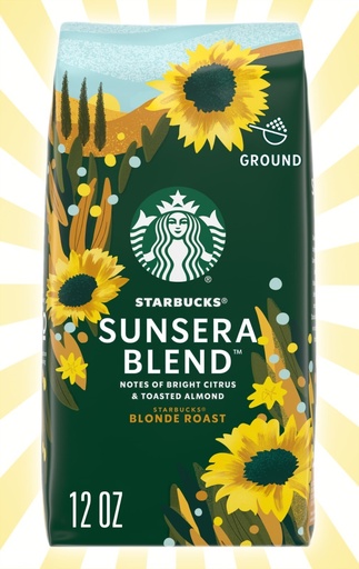 Starbucks Sunera Blend Light Roast Ground Coffee 12 OZ