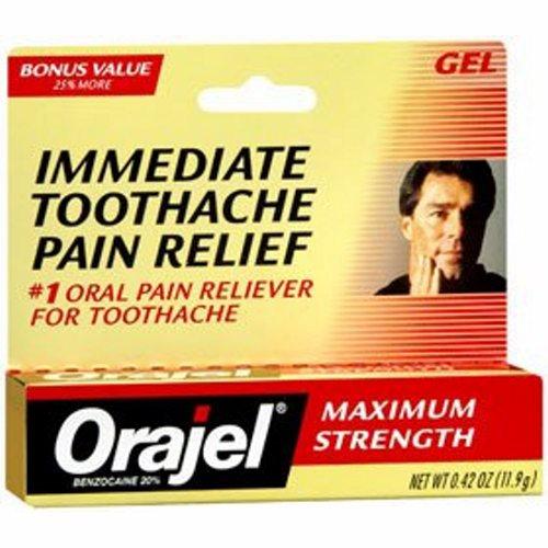 Orajel Oral Pain Reliever Gel, Maximum Strength - 0.42 Oz