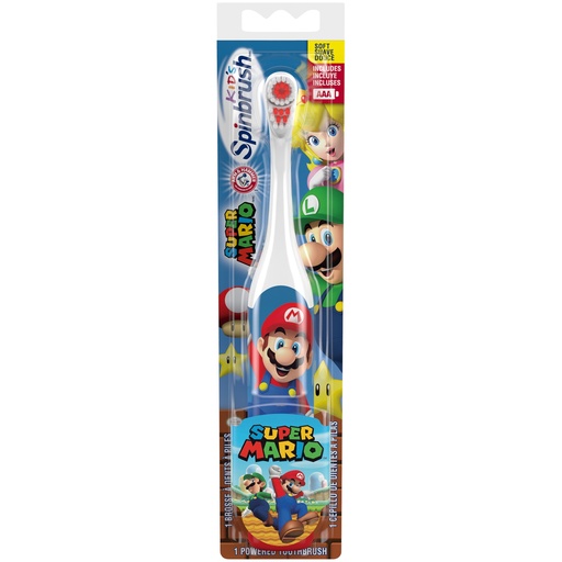 Arm & Hammer Spinbrush Battery Powered Super Mario Toothbrush