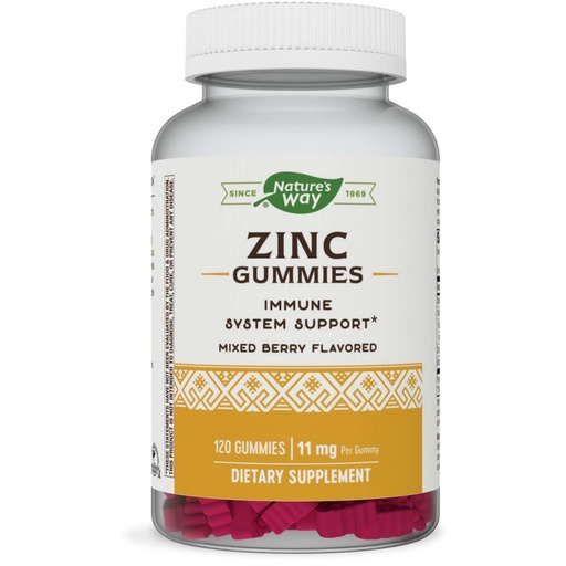 Nature's Way Zinc Immune Support Gummies - Mixed Berry Flavored - 120ct