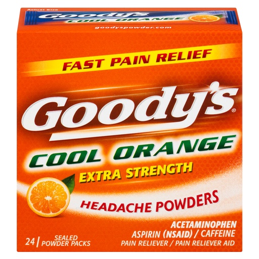 Goody's Extra Strength Headache and Pain Relief Powder - Acetaminophen - Cool Orange - 24ct